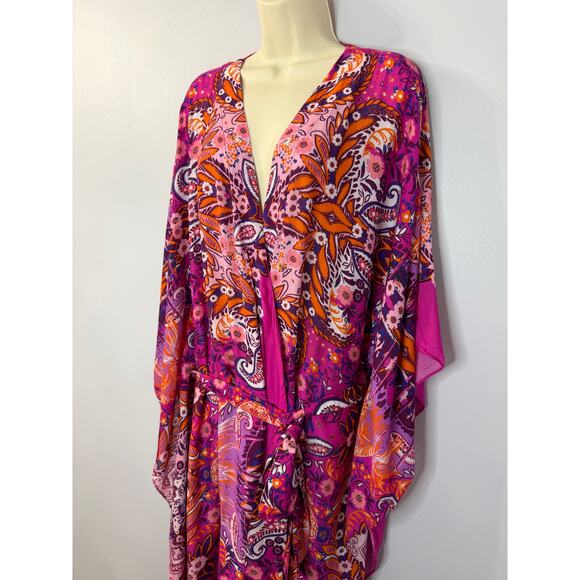 Anthropologie The Moselle Robe Kimono Cover up Beach Vacation Coastal O/S - Picture 14 of 15